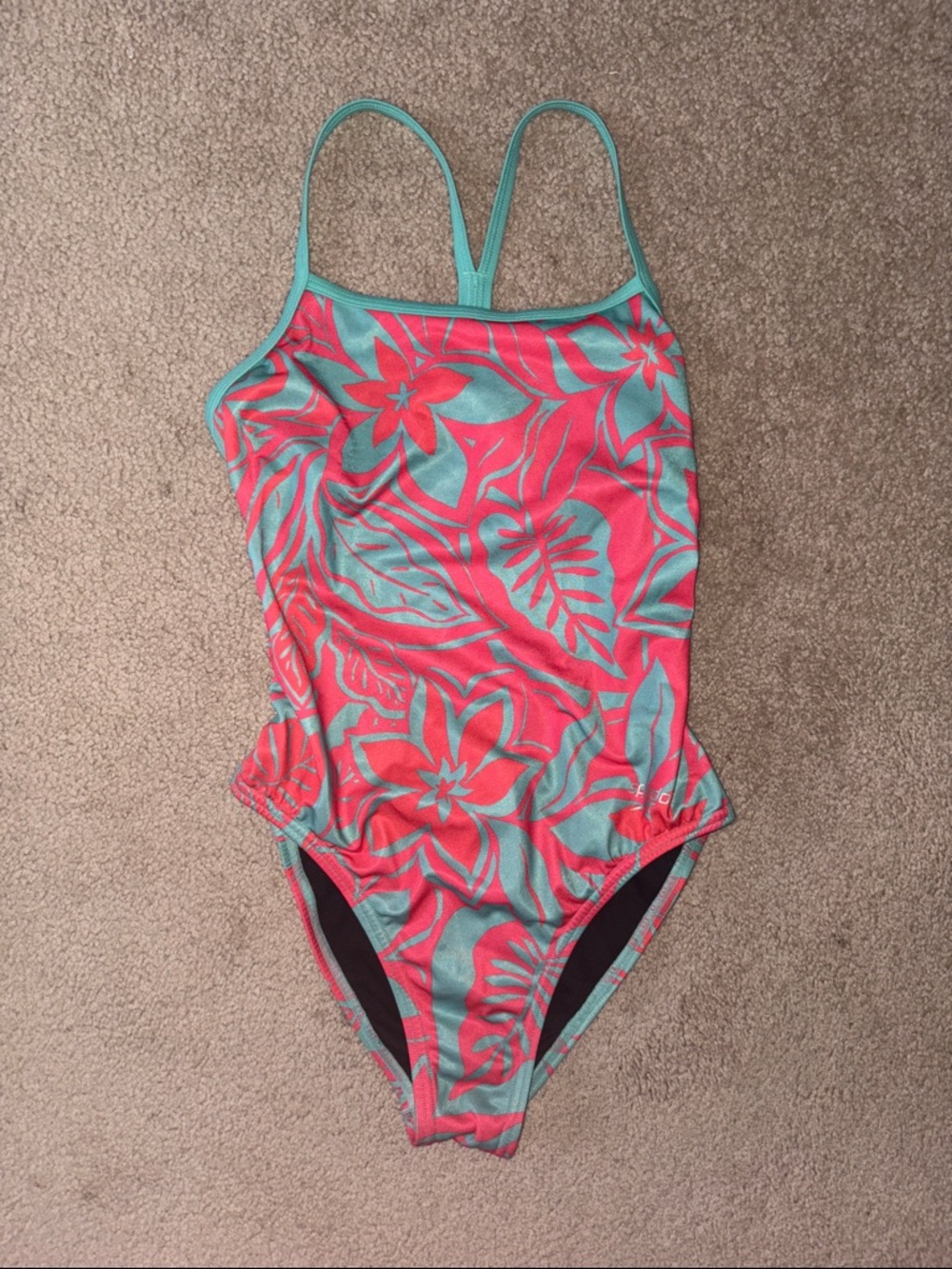 Speedo Pink & Teal Floral Women’s One-Piece Swimsuit
